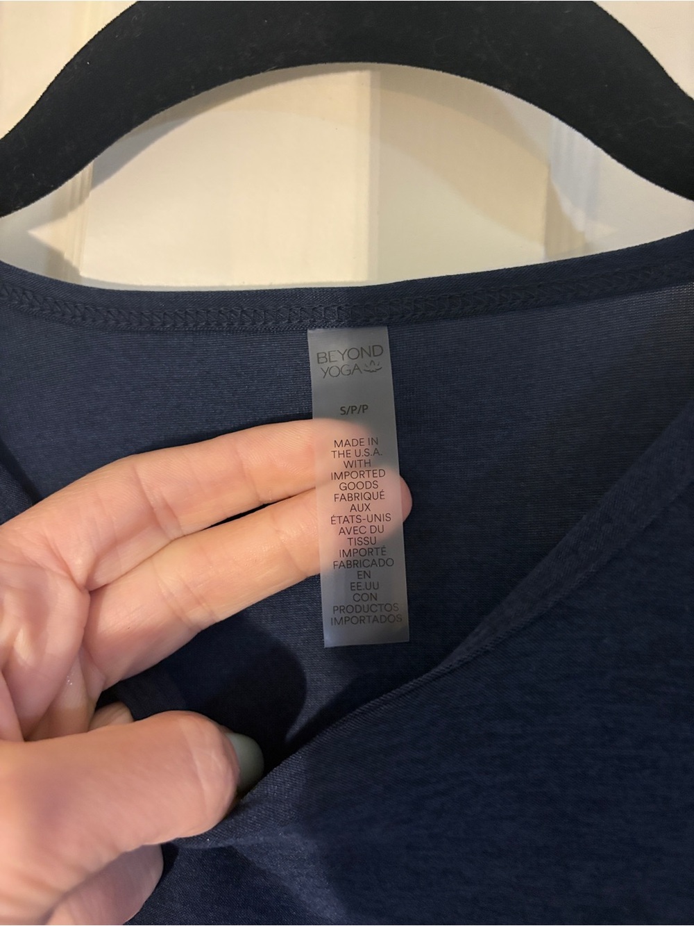 Beyond Yoga Featherweight Classic Crew Pullover - Navy - Size Small - Picture 5 of 5